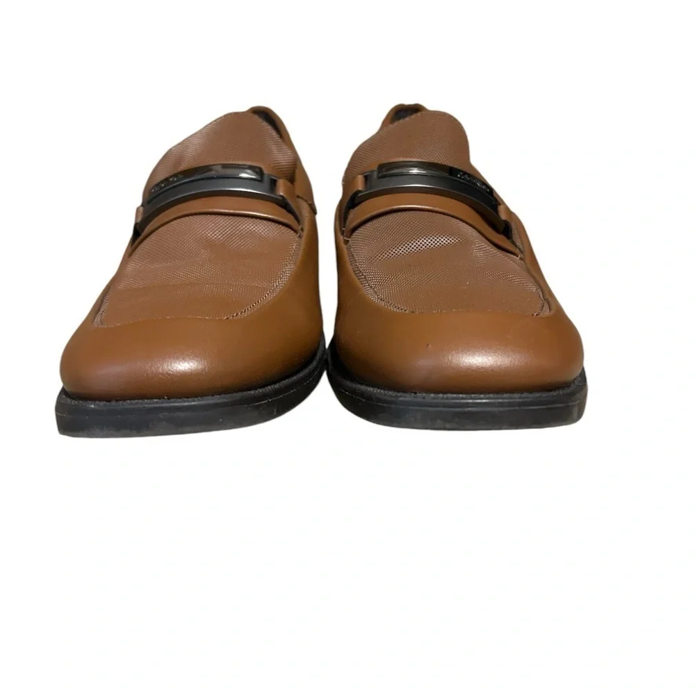 Calvin Klein Shoes Vegan Pebble Leather Slip On Loafers Brown • Used • Size: 10